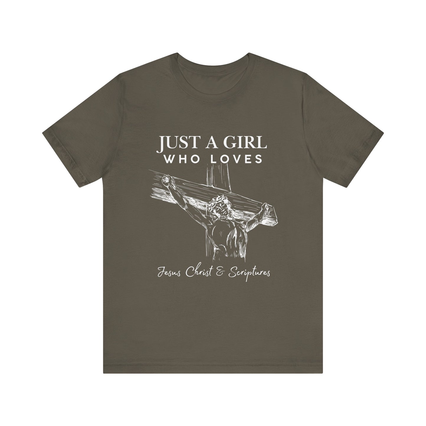 Just a Girl Who Loves Jesus Tee, Christian T-Shirt, Faith-Based Apparel, Inspirational Gift, Religious Fashion