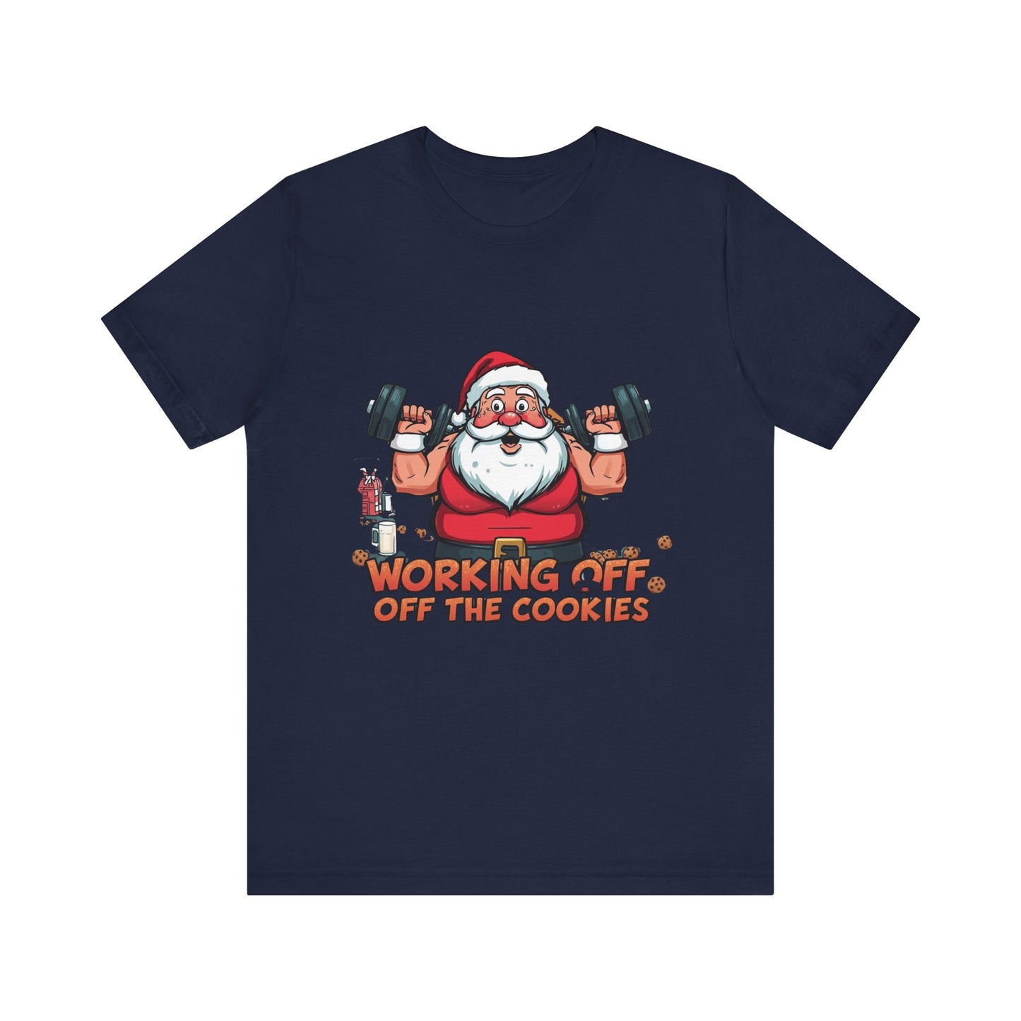 Unisex Tee Santa Funny Cookies Design T-Shirt
