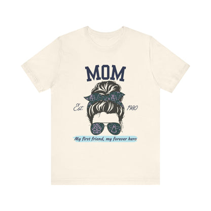 Mom Life Unisex Tee - Est. 1980, Gift for New Moms, Birthday Gift, Casual Wear, Mother's Day Shirt, Trendy Graphic T-Shirt