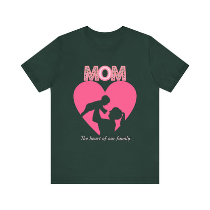Mom Heart Unisex Tee | Gift for Mom, Mother's Day Shirt, Family Love T-Shirt, Heartwarming Apparel, Cute Mom Gift