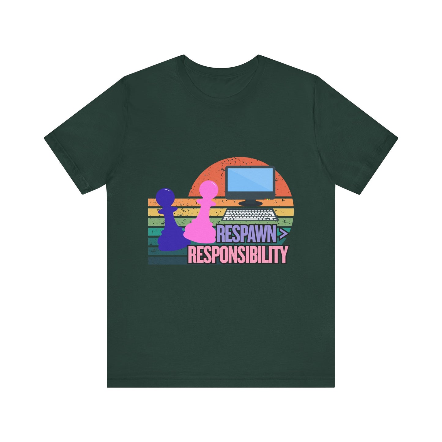 Retro Gaming Tee - Respawn Responsibility T-Shirt for Gamers, Unisex Short Sleeve Jersey, Fun Gift for Birthdays, Holidays, Casual [...]
