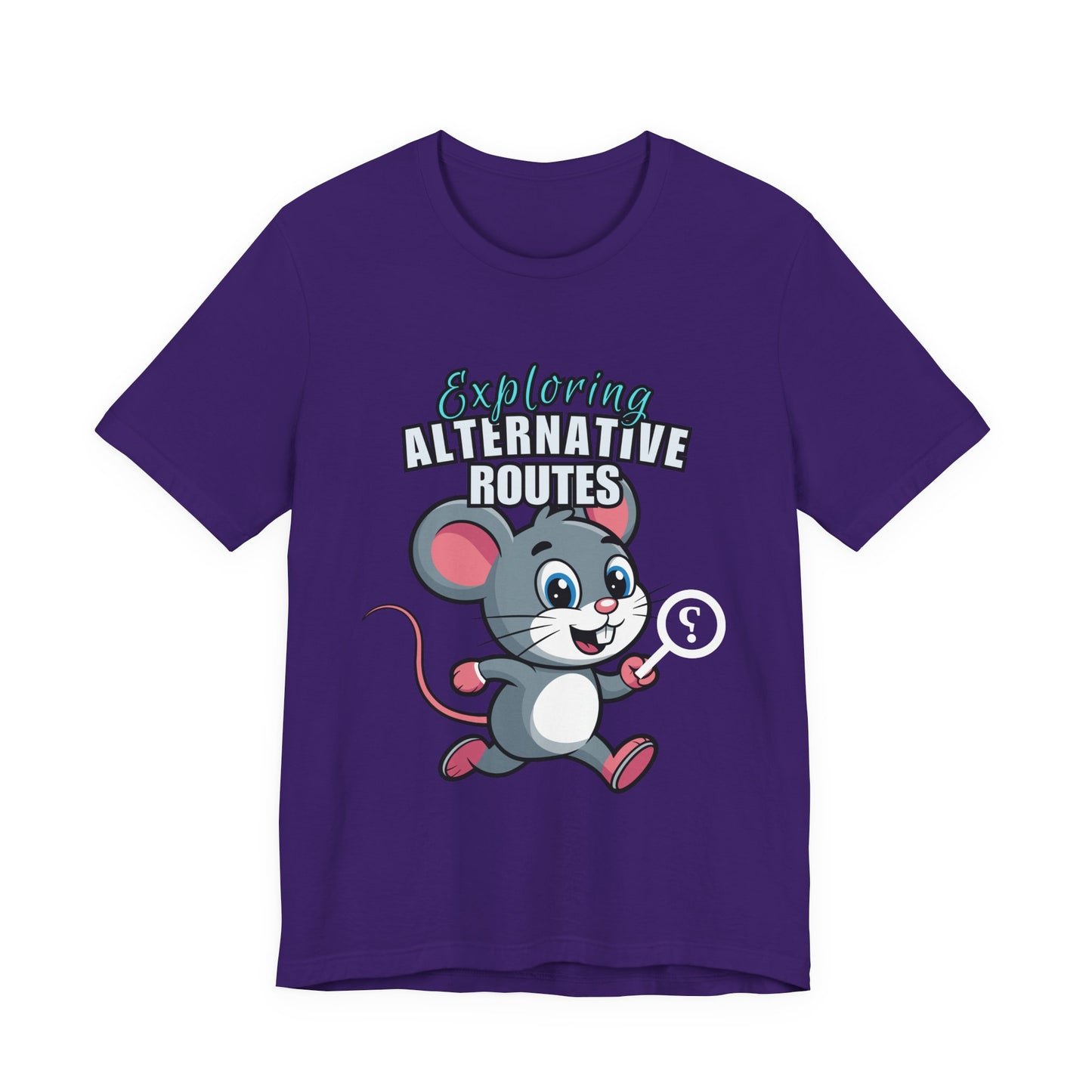 Exploring Alternative Routes Tee, Fun Mouse Graphic T-Shirt, Unisex Casual Shirt, Gift for Animal Lovers, Kids & Adults
