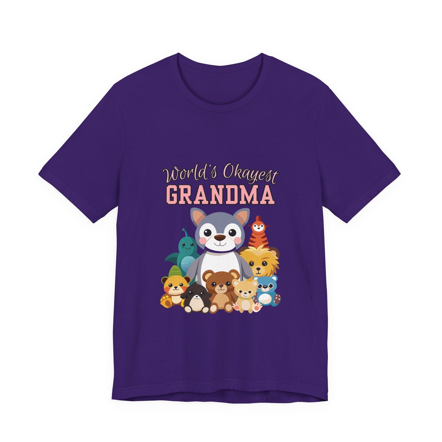 World's Okayest Grandma Tee, Cute Grandma Shirt, Animal Lover Gift, Funny Gift for Grandparents, Mother's Day Gift