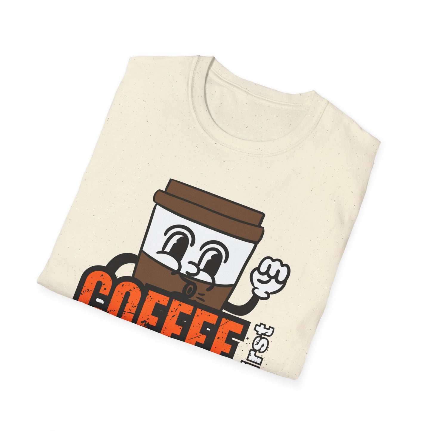 Coffee First Circuits Second Cartoon Unisex T-Shirt, Funny Coffee Tee, Gift for Engineers, Electrician T-shirt