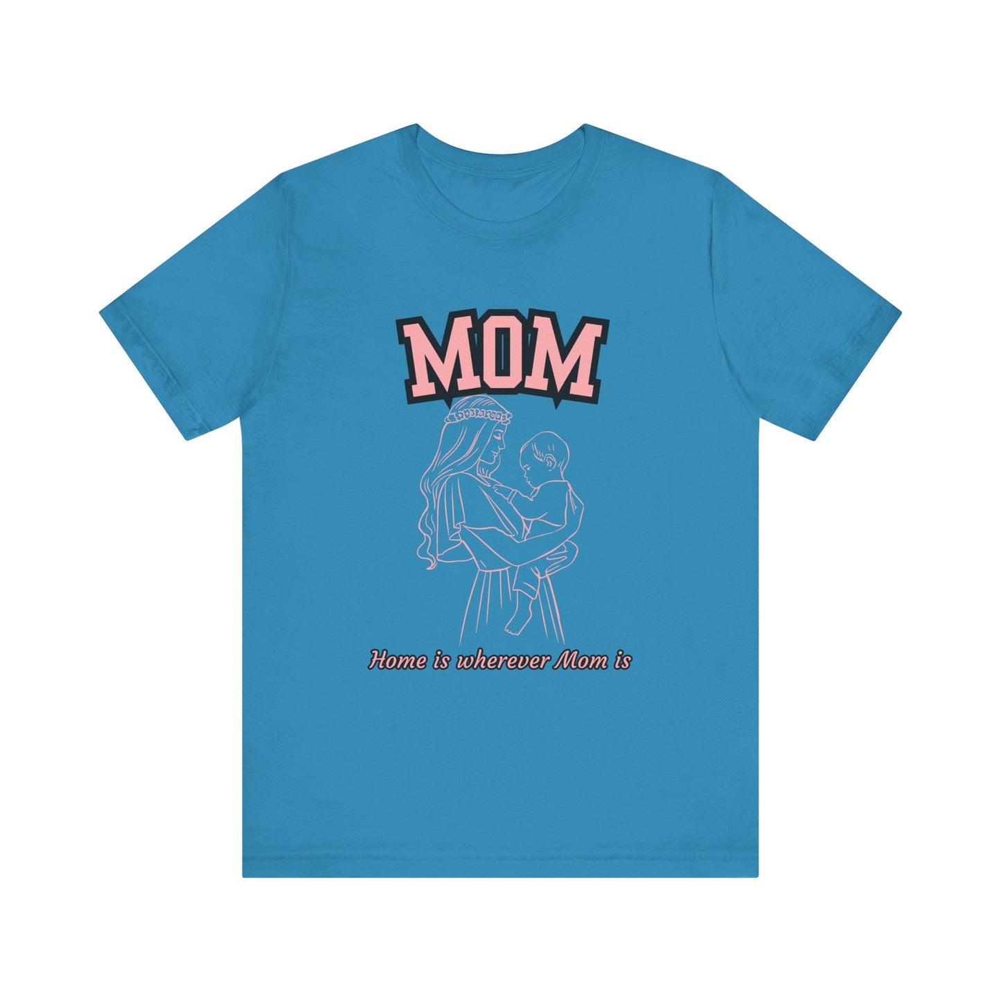 Mom Love Unisex Jersey Tee, Cute Gift for Mom, Mother’s Day Shirt, Casual Family Tee, Soft Cotton Top