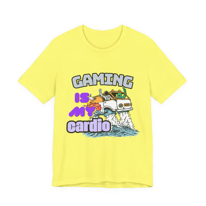 Gaming Is My Cardio Tee, Unisex Graphic T-Shirt for Gamers, Funny Gift for Birthdays, Casual Wear, Unique Gamer Apparel
