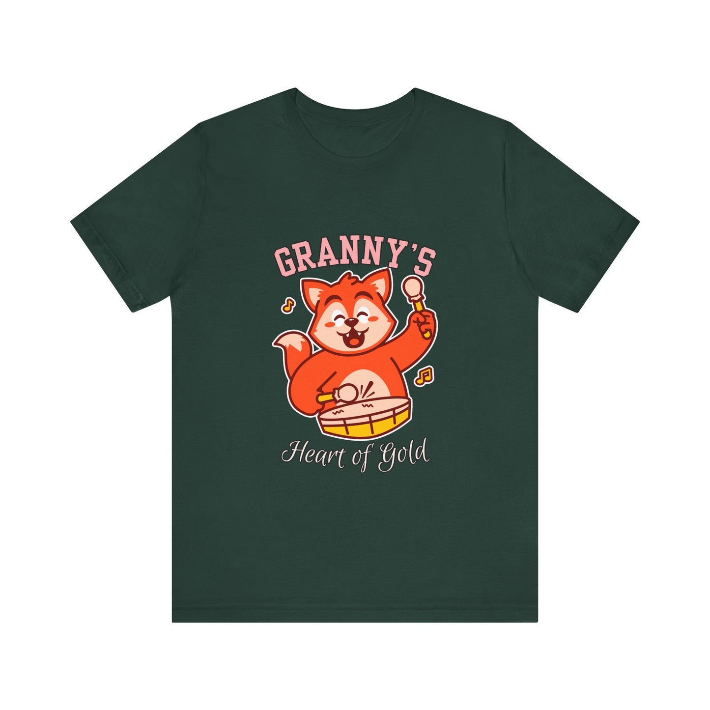 Granny's Heart of Gold Tee, Cute Graphic T-Shirt, Gift for Grandma, Casual Wear, Family Celebration Shirt