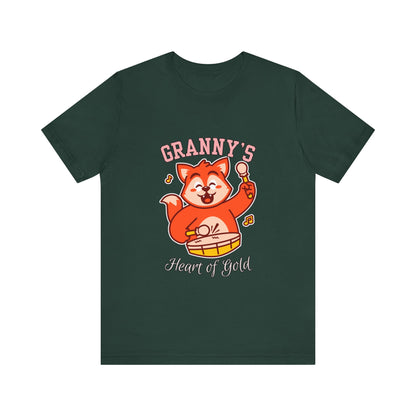 Granny's Heart of Gold Tee, Cute Graphic T-Shirt, Gift for Grandma, Casual Wear, Family Celebration Shirt