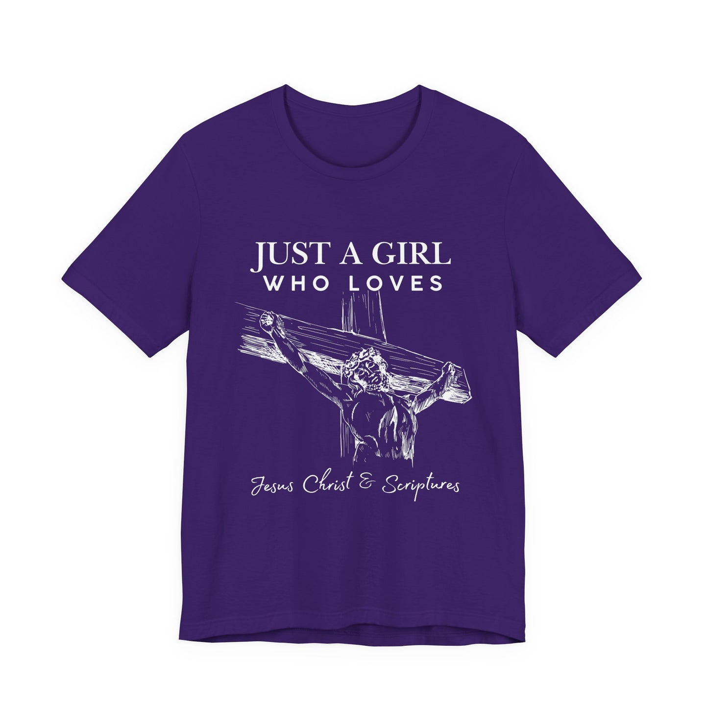 Just a Girl Who Loves Jesus Tee, Christian T-Shirt, Faith-Based Apparel, Inspirational Gift, Religious Fashion
