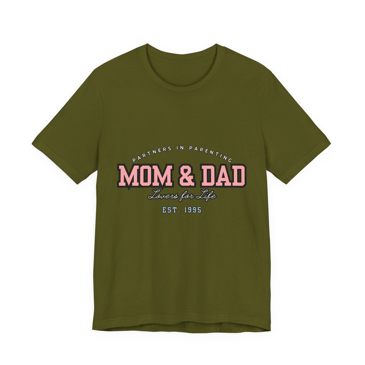 Mom & Dad Unisex Jersey Tee - Perfect for Parenting, Family Gifts, Holidays, Fun, Casual Wear