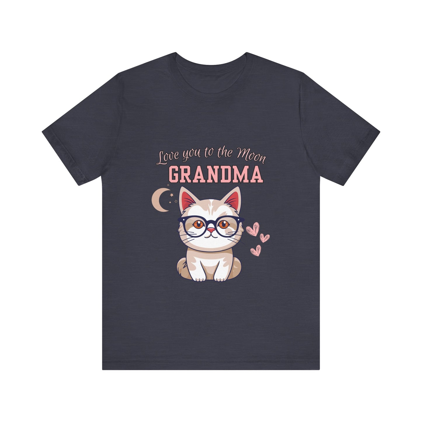 Love You to the Moon Grandma Cat Tee, Cute Cat Shirt, Gift for Grandma, Birthday Tee, Grandparent Gift, Funny Cat T-Shirt