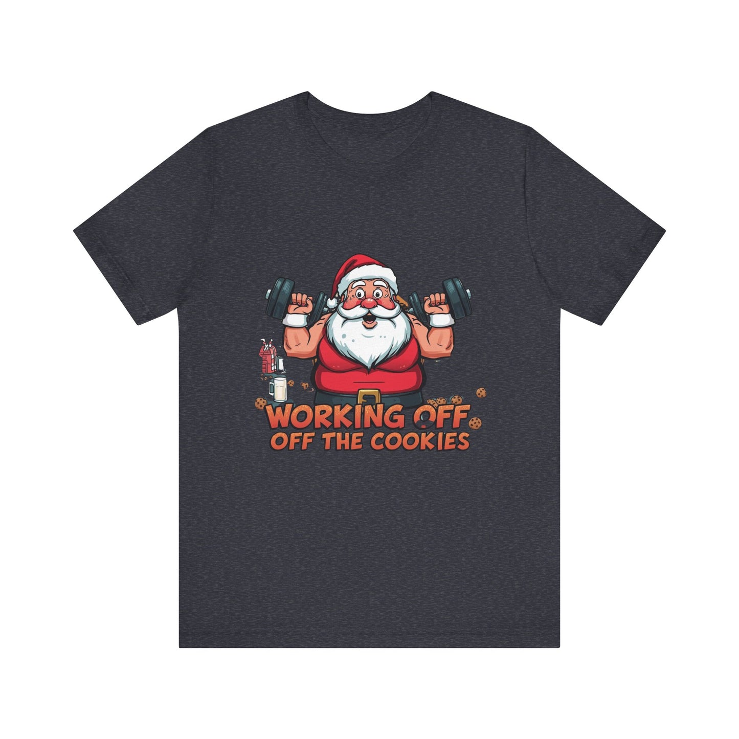Unisex Tee Santa Funny Cookies Design T-Shirt