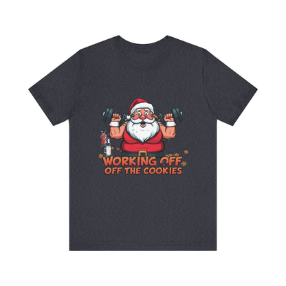Unisex Tee Santa Funny Cookies Design T-Shirt