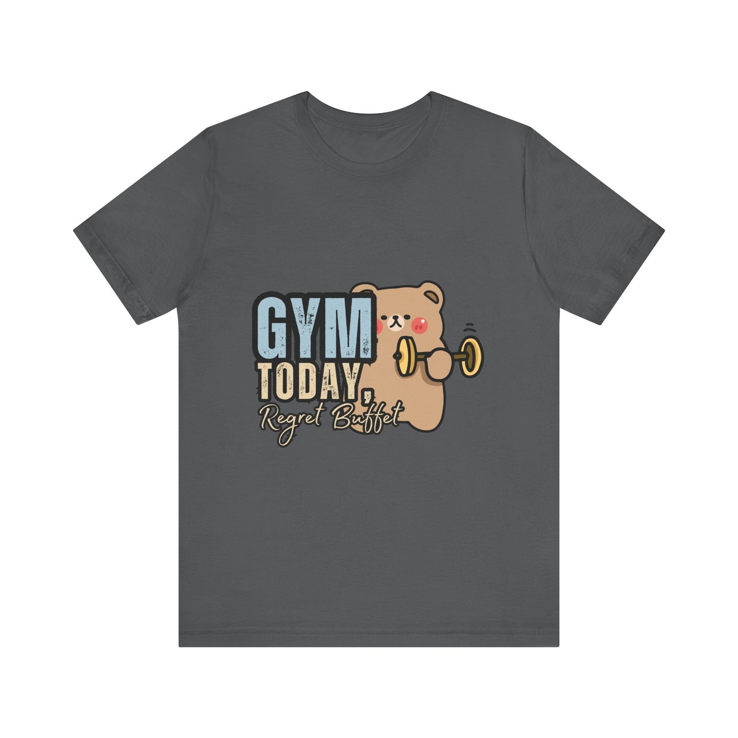 Adorable Gym Bear Unisex Tee - Perfect for Fitness Lovers, Cute Workout Shirt, Gift for Exercise Enthusiasts, Casual Wear, Fun Gym Apparel