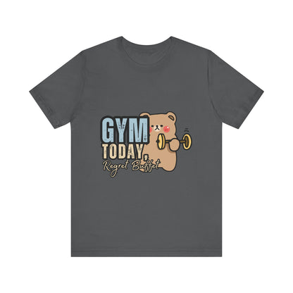 Adorable Gym Bear Unisex Tee - Perfect for Fitness Lovers, Cute Workout Shirt, Gift for Exercise Enthusiasts, Casual Wear, Fun Gym Apparel