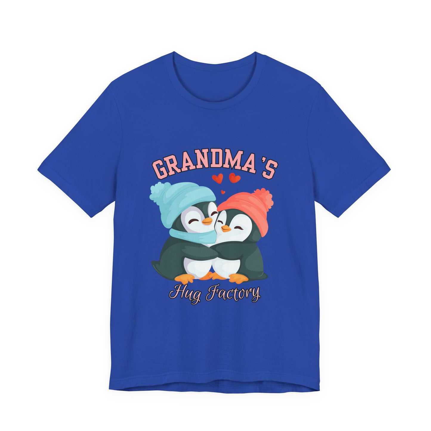 Grandma's Hug Factory T-Shirt, Cute Penguin Tee, Gift for Grandma, Family Reunion Shirt, Mother's Day Gift, Cozy Casual Wear