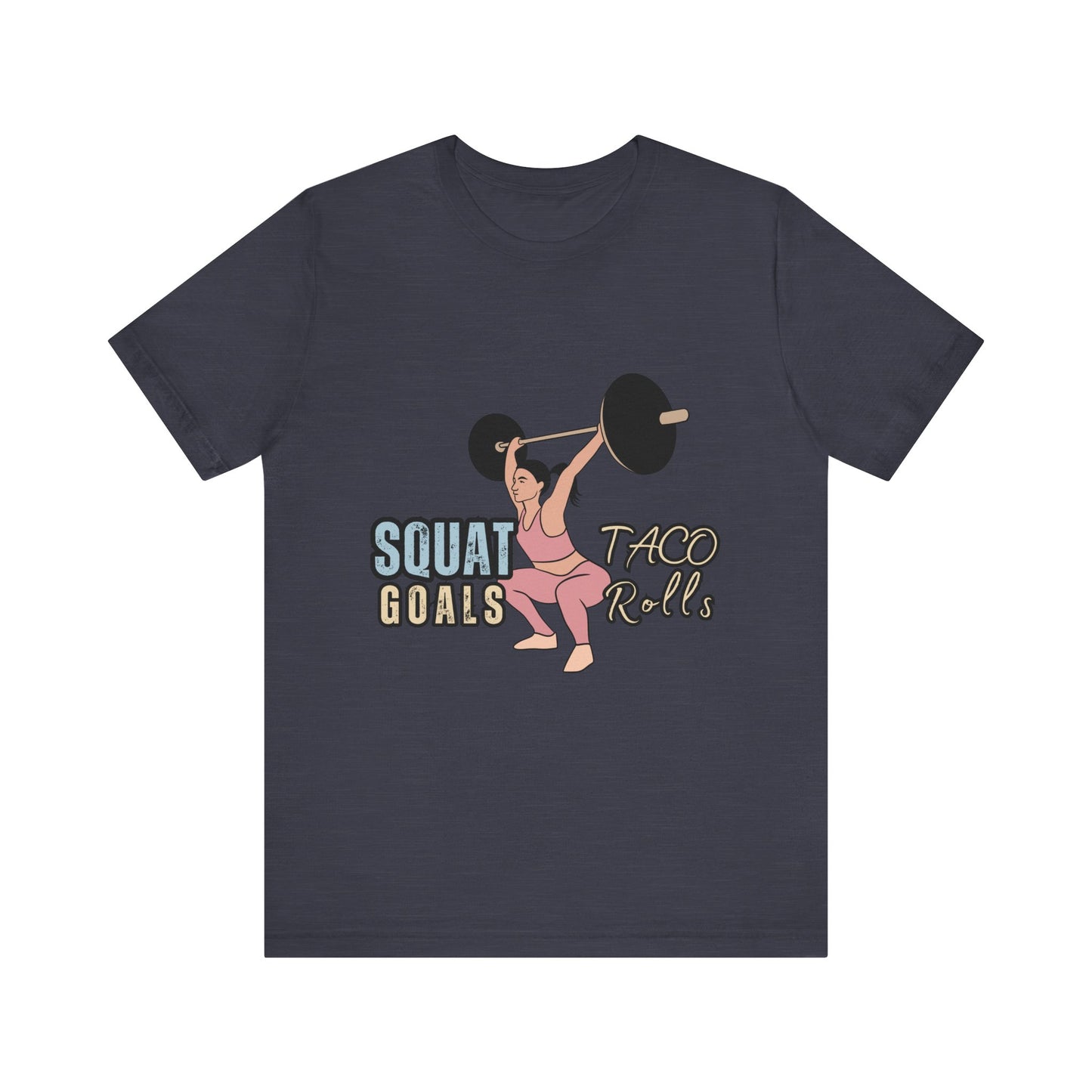 Squat Goals Unisex Jersey Tee, Funny Workout Shirt, Fitness Gift, Gym Apparel, Weightlifting Top, Motivational Tee