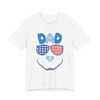 Patriotic Dad Tee, Father's Day Gift, USA Pride Shirt, Unisex Graphic T-Shirt, Summer Casual Wear