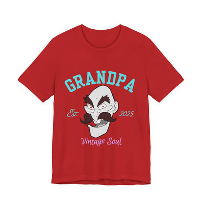 Grandpa Est 2025 Vintage Soul Tee, Funny Grandpa Gift, Unisex T-Shirt, Father's Day, Vintage Style, Gift for Grandpa