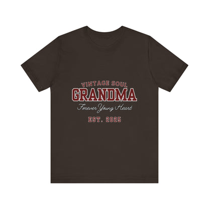 Vintage Soul Grandma Tee - Forever Young Heart, Birthday Gift, Family Reunion, Mothers Day Gift, Cute Grandma Shirt