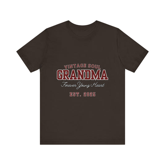 Vintage Soul Grandma Tee - Forever Young Heart, Birthday Gift, Family Reunion, Mothers Day Gift, Cute Grandma Shirt