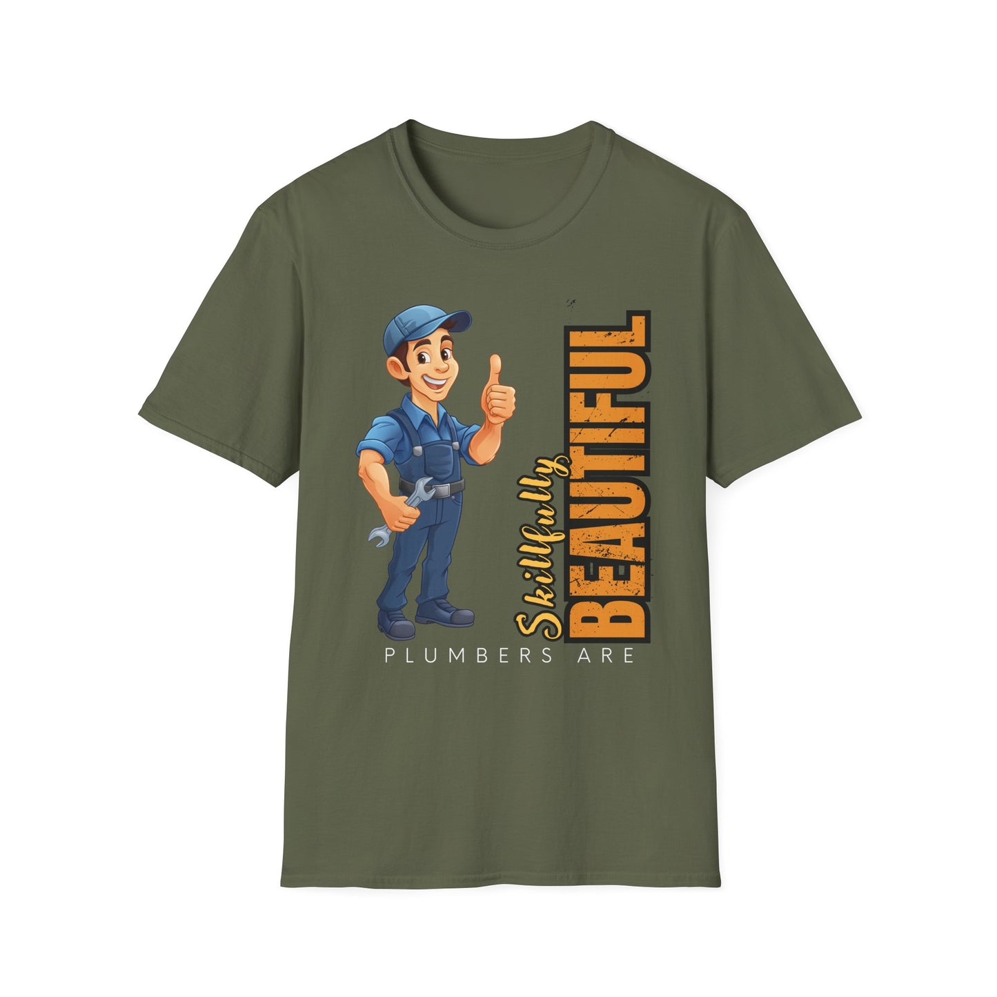 Plumber T-Shirt with Skillfully Beautiful Design, Funny Work T-Shirt, Great for Mechanics, Birthdays, or Casual Wear