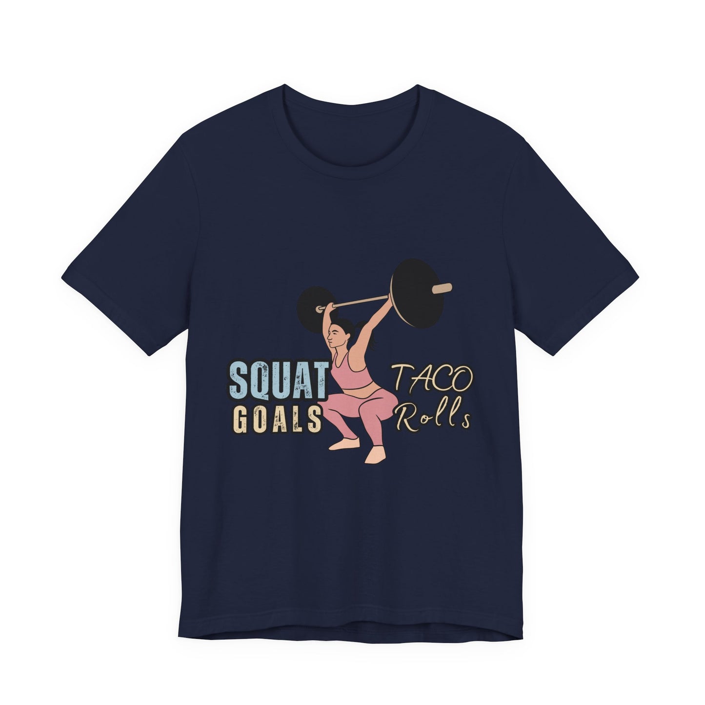 Squat Goals Unisex Jersey Tee, Funny Workout Shirt, Fitness Gift, Gym Apparel, Weightlifting Top, Motivational Tee