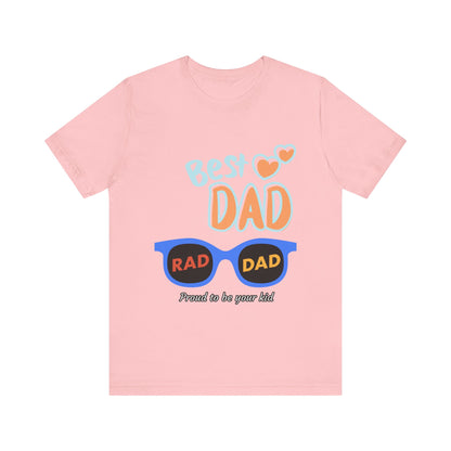 Best Dad Jersey Tee, Unisex T-Shirt, Father's Day Gift, Dad Humor Tee, Sunglasses Design Shirt, Proud to be Your Kid