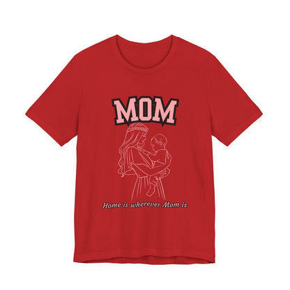 Mom Love Unisex Jersey Tee, Cute Gift for Mom, Mother’s Day Shirt, Casual Family Tee, Soft Cotton Top