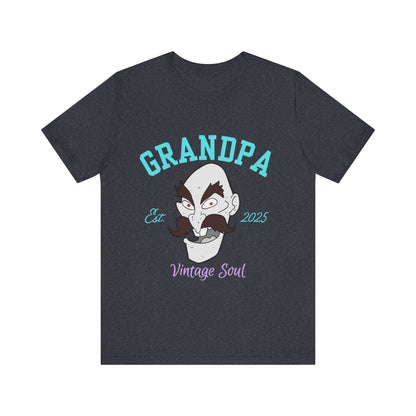 Grandpa Est 2025 Vintage Soul Tee, Funny Grandpa Gift, Unisex T-Shirt, Father's Day, Vintage Style, Gift for Grandpa