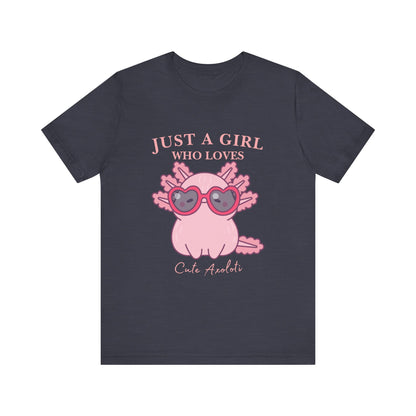 Cute Axolotl Tee for Girls, Just a Girl Who Loves, Unisex Jersey T-Shirt, Animal Lover Gift, Casual Summer Shirt, Adorable Graphic [...]
