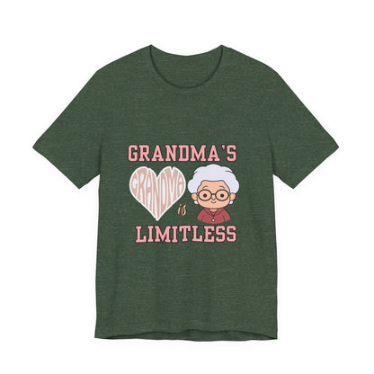 Grandma's Limitless Love Unisex Tee, Cute Grandmother Gift, Family Reunion Shirt, Mother's Day Tee, Comfortable Everyday Wear, [...]