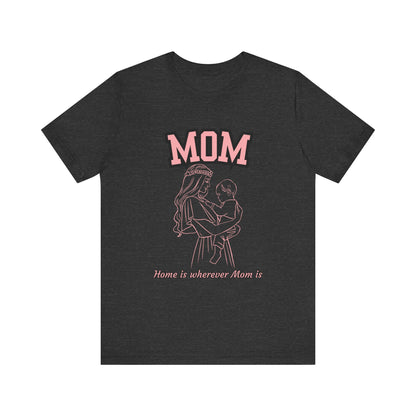 Mom Love Unisex Jersey Tee, Cute Gift for Mom, Mother’s Day Shirt, Casual Family Tee, Soft Cotton Top