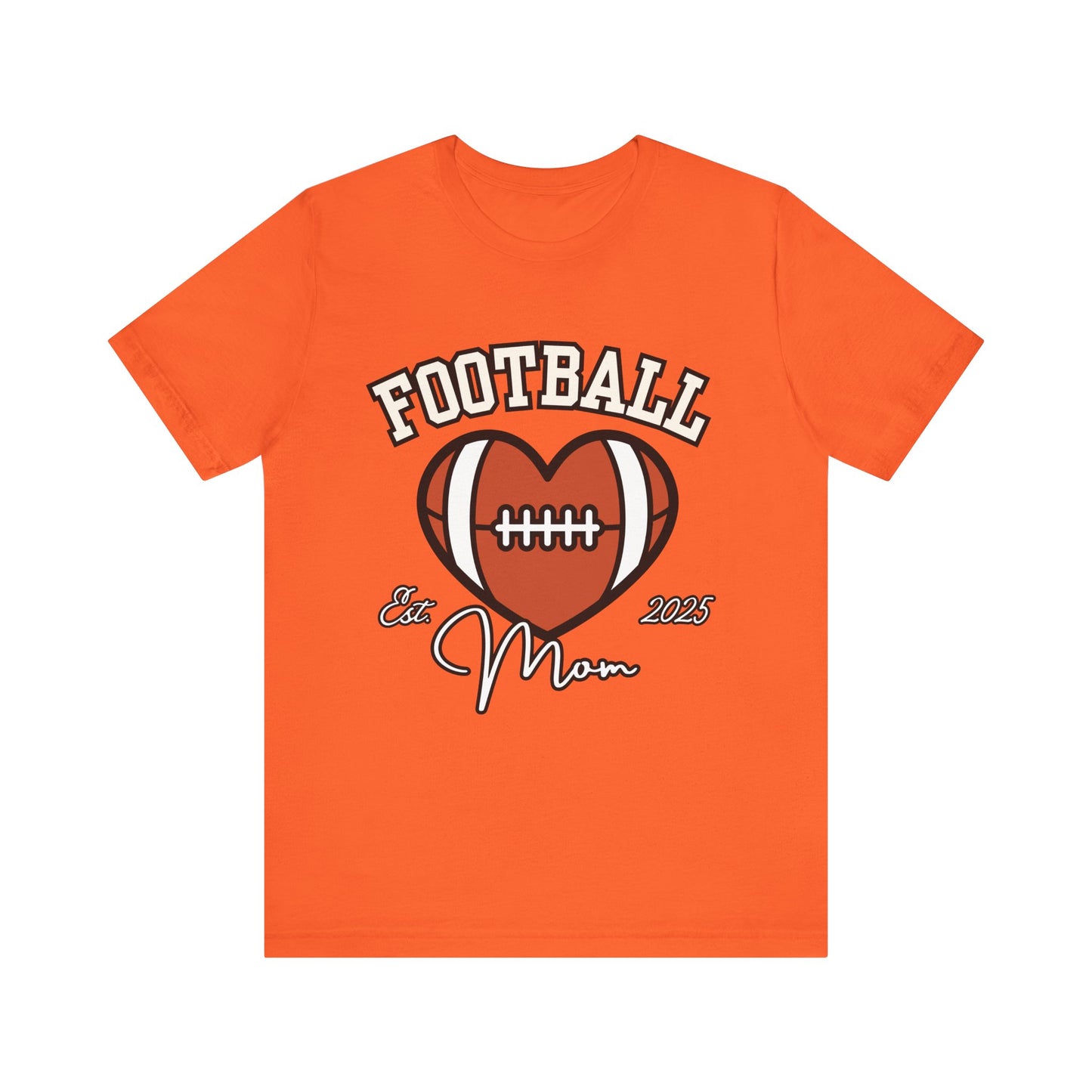 Football Heart Mom Tee, Gift for Sports Moms, Unisex Football Shirt, Casual Daywear, Game Day Outfit, Football Fan Gift