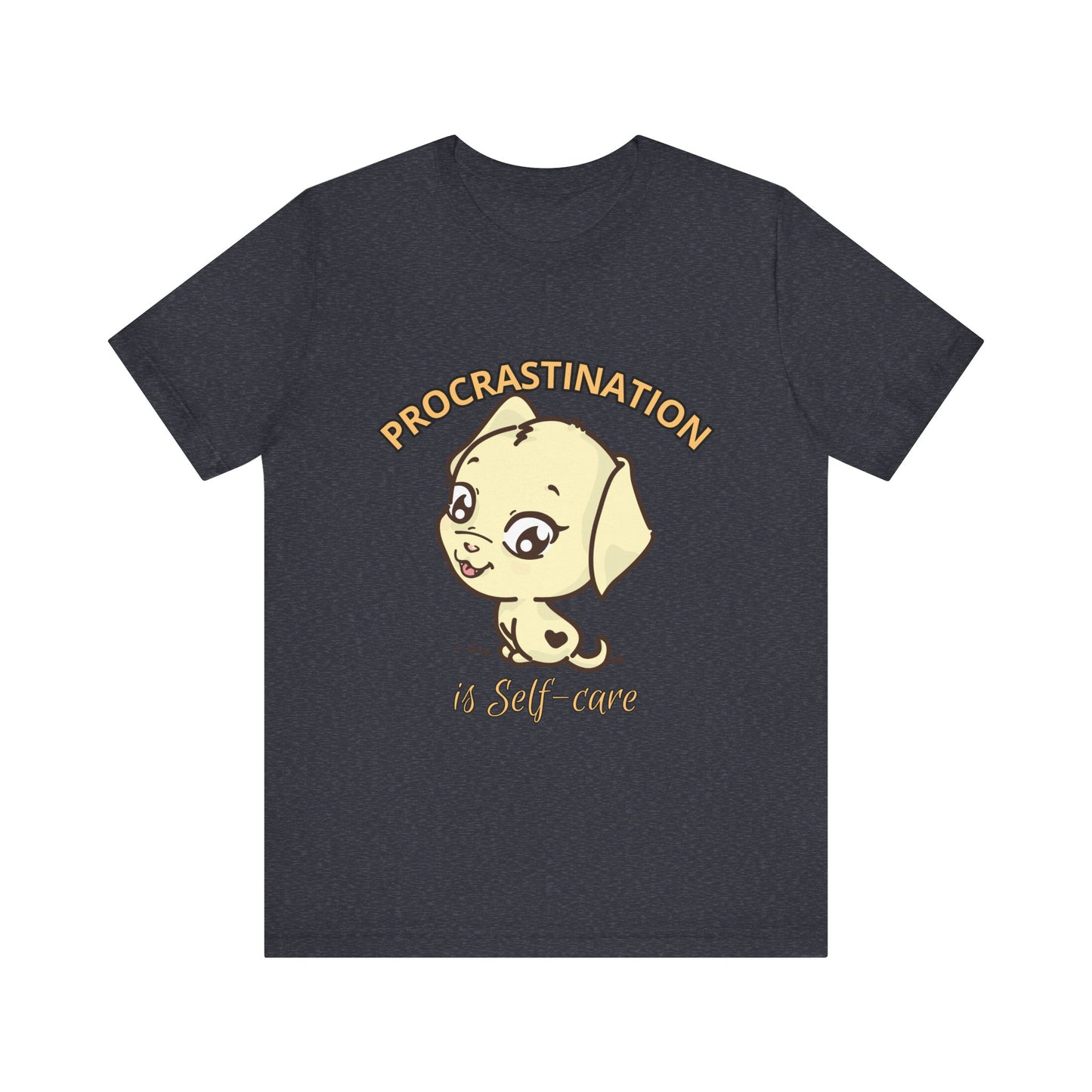 Procrastination is Self-Care Tee, Unisex Fashion T-Shirt, Cute Dog Graphic Tee, Relaxation Gift, Daily Comfort Top