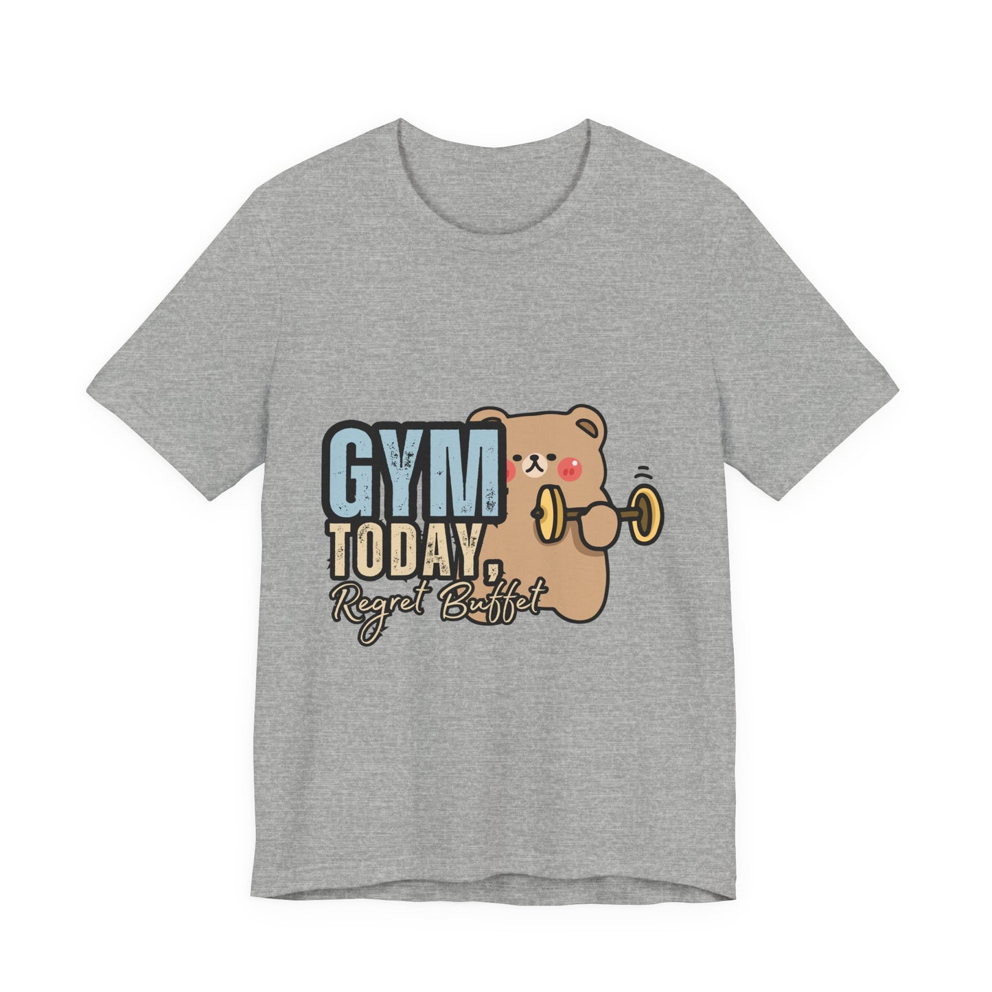 Adorable Gym Bear Unisex Tee - Perfect for Fitness Lovers, Cute Workout Shirt, Gift for Exercise Enthusiasts, Casual Wear, Fun Gym Apparel