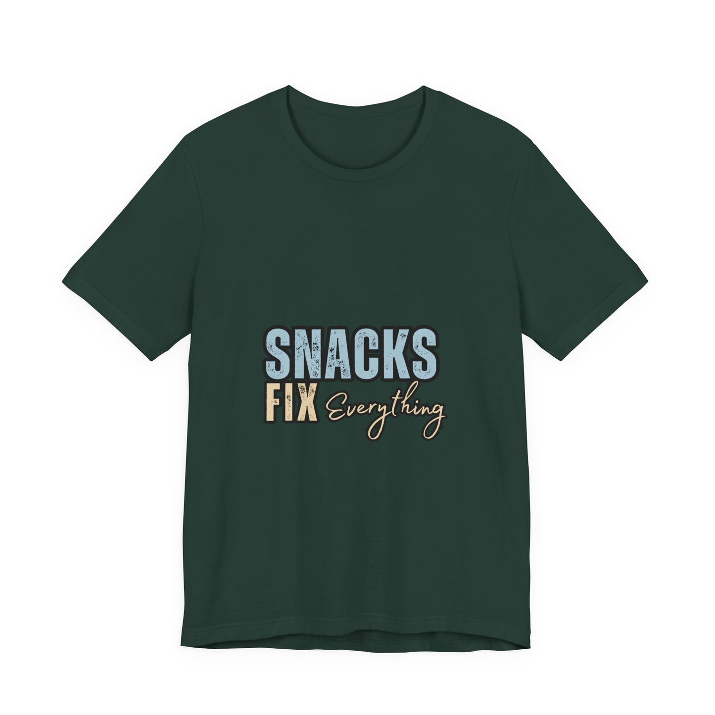 Funny Snack-Themed Unisex Tee, Ideal Gift for Food Lovers, Perfect for Casual Wear, Parties, or Movie Nights