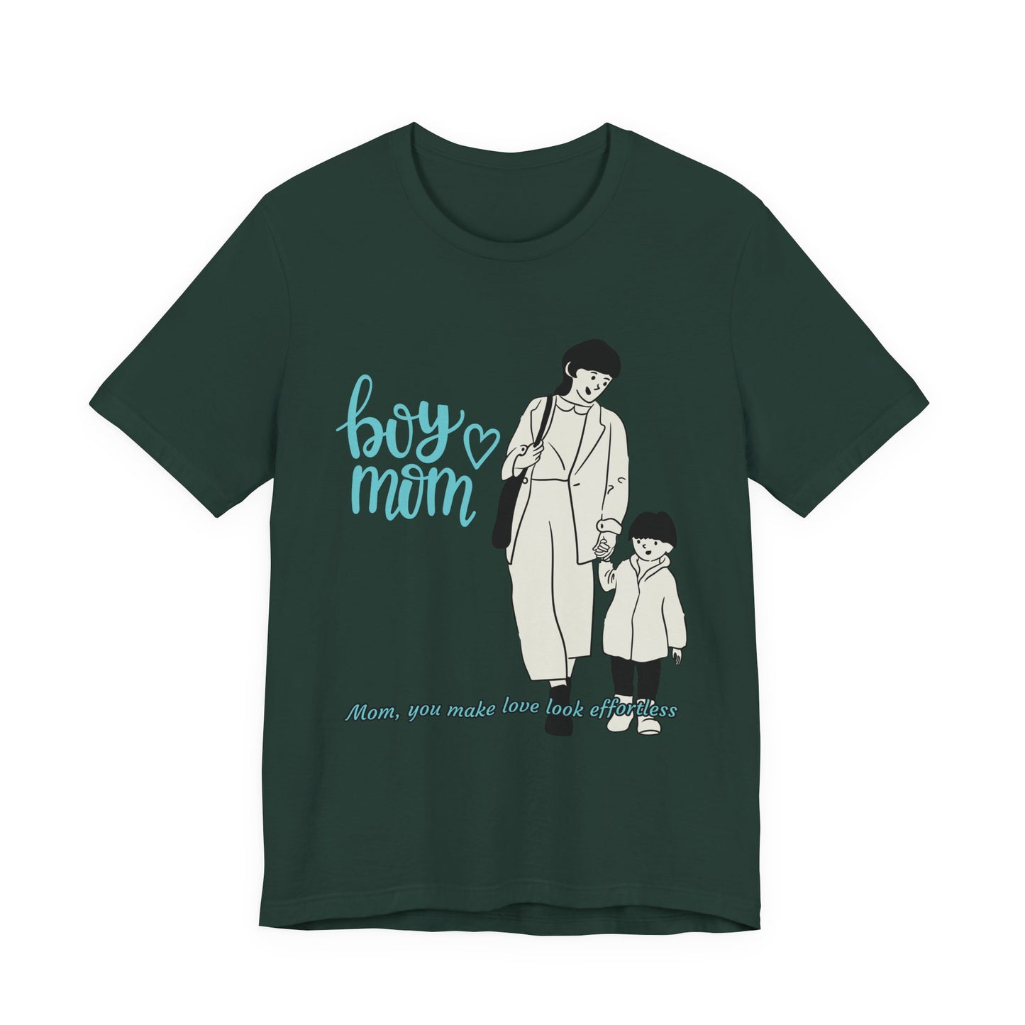 Boy Mom Short Sleeve Tee - Perfect Gifts for Mothers, Cute Family Outfits, Mom's Night Out, Mother's Day Apparel, Casual Everyday Wear