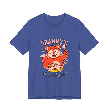 Granny's Heart of Gold Tee, Cute Graphic T-Shirt, Gift for Grandma, Casual Wear, Family Celebration Shirt