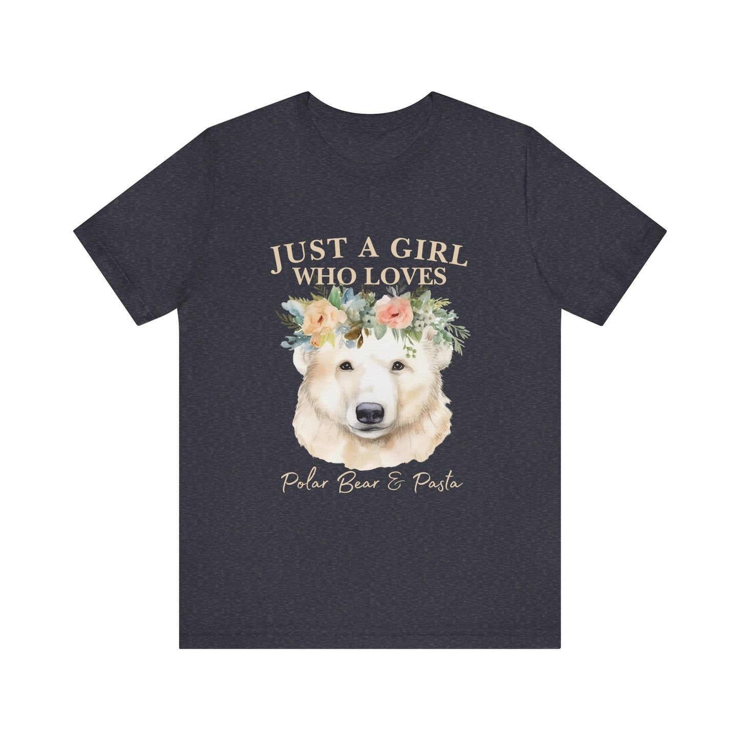 Just a Girl Who Loves Polar Bears Tee, Cute Animal Lover Gift, Nature Tee, Casual Wear, Eco-friendly Shirt, Pet Lover Apparel