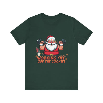 Unisex Tee Santa Funny Cookies Design T-Shirt