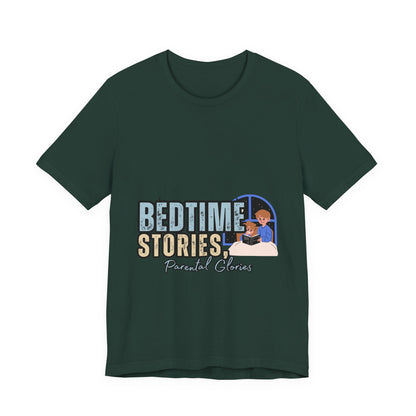 Bedtime Stories Unisex Tee, Cozy Sleep Shirt, Gift for Parents, Family Storytime T-shirt, Book Lovers Apparel