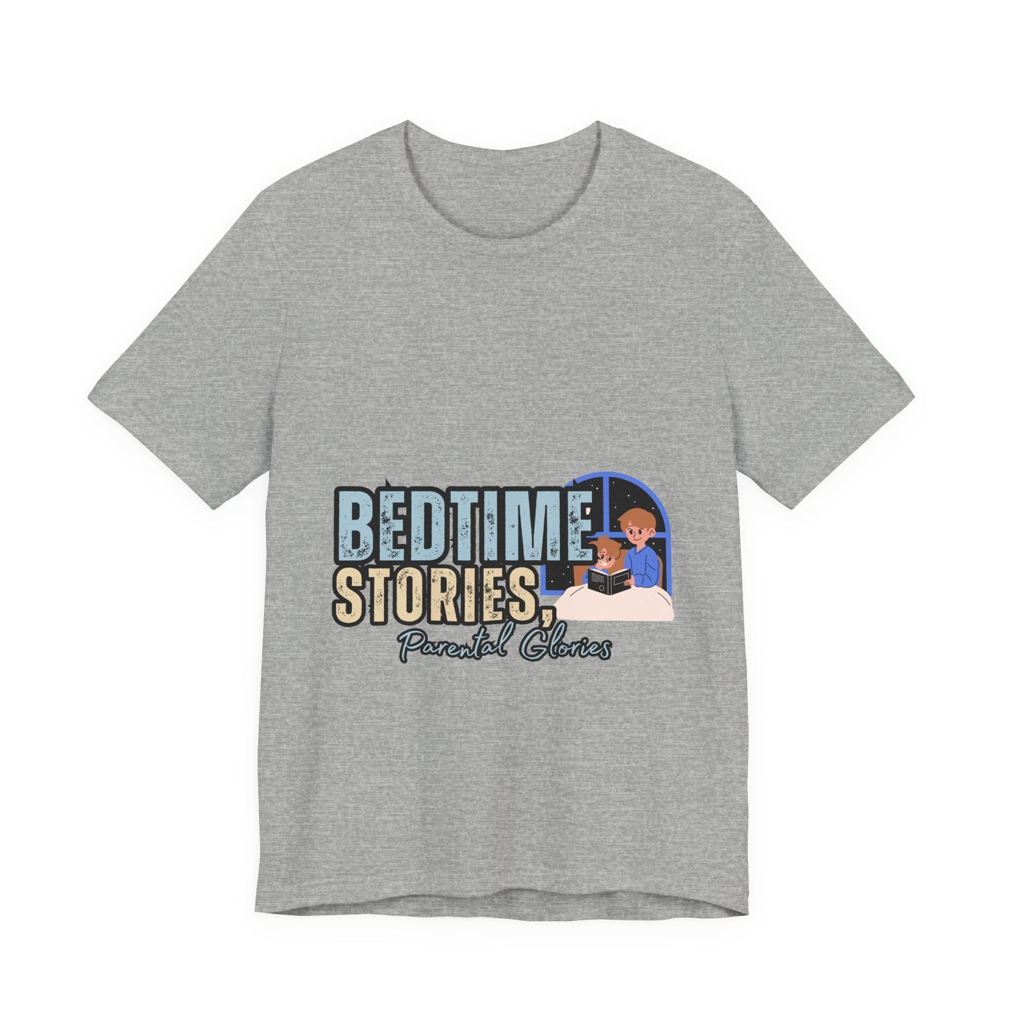 Bedtime Stories Unisex Tee, Cozy Sleep Shirt, Gift for Parents, Family Storytime T-shirt, Book Lovers Apparel