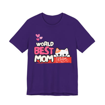 Best Mom Cat Tee, Funny Cat Mother’s Day Gift, Cute Family Shirt, Unisex Pet Lover Tee, Gifts for Cat Moms, Birthday Apparel