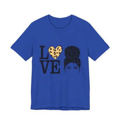 Love Print Girl Tee, Cute Gift for Dates, Casual Everyday Wear, Valentine's Day Top, Unique Fashion Statement for Ladies