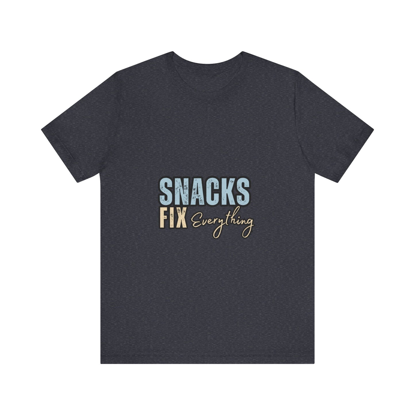 Funny Snack-Themed Unisex Tee, Ideal Gift for Food Lovers, Perfect for Casual Wear, Parties, or Movie Nights
