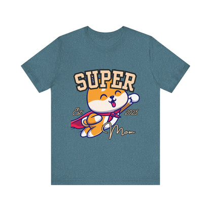 Super Hero Mom Tee, Cute Cat T-Shirt, Gift for Cat Lovers, Casual Wear, Fun Unisex Shirt, Birthday Celebration Tee