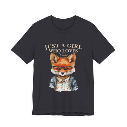 Cute Fox Graphic Tee for Animal Lovers, Fun Gift for Girls, Nature Lover Shirt, Animal Themed Apparel, Perfect for Casual Outings
