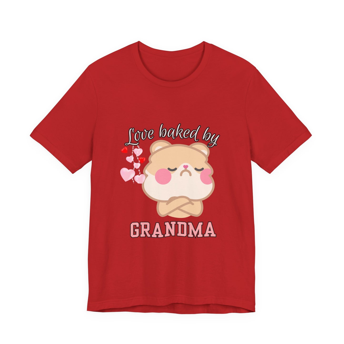 Love Baked by Grandma Tee - Cute Gift for Grandkids, Grandma Shirt, Family Reunion, Birthday Gift, Casual Wear