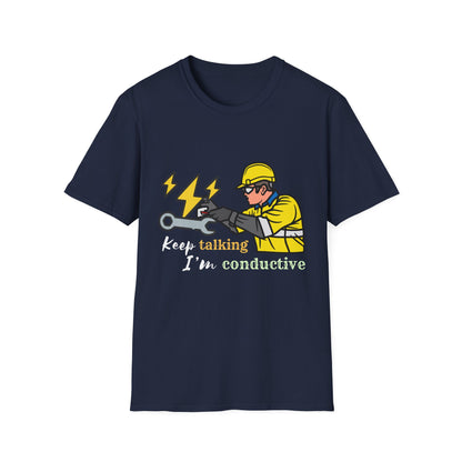 Electrician Humor T-Shirt, Funny Work Shirt, Gift for Electricians, Casual Tee, Unique Graphic Tee, Funny Labor Day Gift, Dad Gift